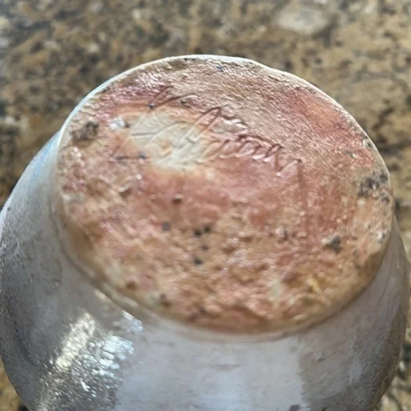 Pottery Tea Steeper blues and grays hand spun